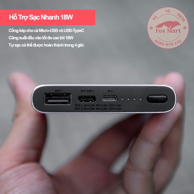 [CHÍNH HÃNG ] Sạc dự phòng Xiaomi Gen 3 10000mAh - Bảo Hành 12 Tháng 1 Đổi 1