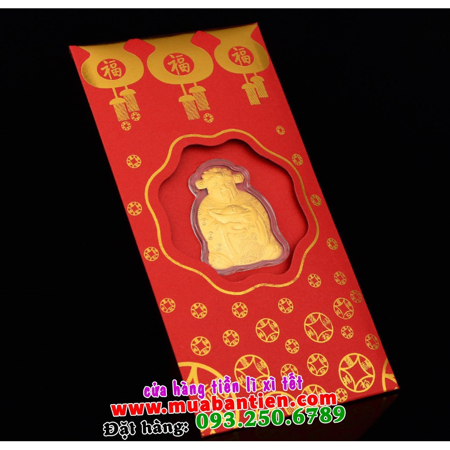 [SIÊU TIẾT KIỆM - HOT 2023] COMBO 5 BAO LÌ XÌ THẦN TÀI MẠ VÀNG DL CAO CẤP ĐẸP - GIÁ SIÊU RẺ