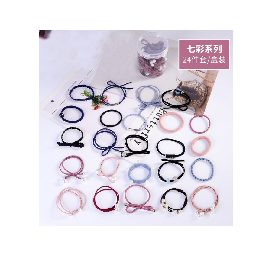 Sét 24 dây buộc tóc cao cấp xuất Nhật HD04