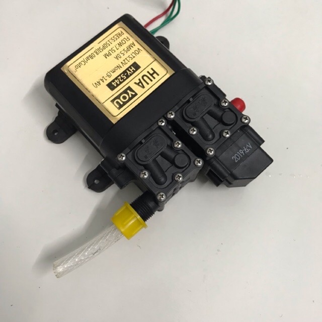 Máy bơm đôi tăng áp 12v siêu mạnh.