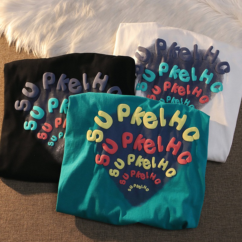 NRVP Áo Thun Mùa Hè Tay Cộc Oversize In Họa Tiết Phong Cách Hàn Quốc Cho Nam / Nữ