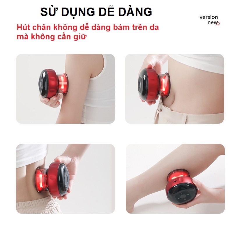 [Sẵn Hàng] Máy Massage Giác Hơi Mini 6 Tốc Độ Điều Chỉnh, Có Màn Hình Led Giúp Giảm Đau, Mệt Mỏi, Lưu Thông Khí Huyết