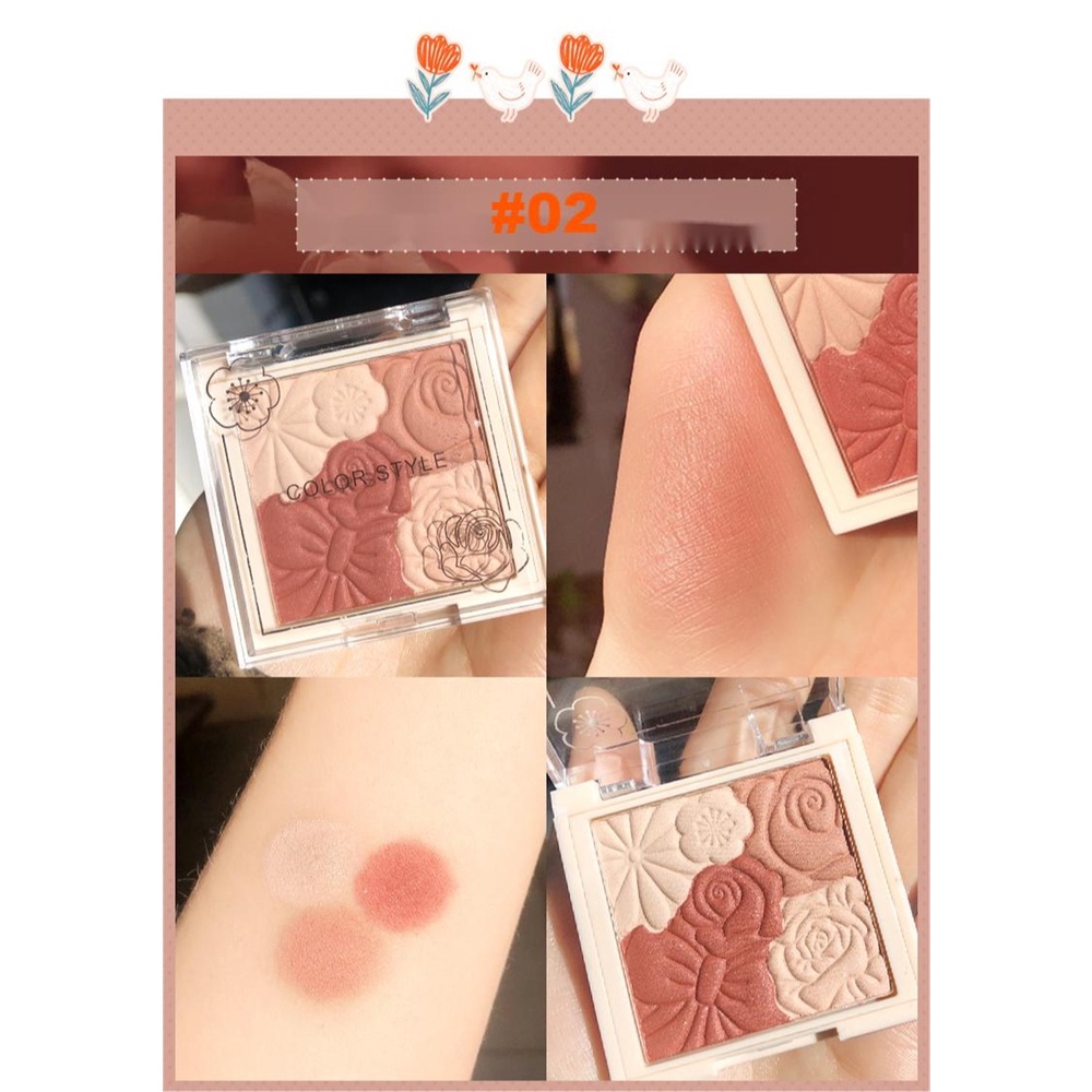 Phấn Má Hồng Chống Thấm Nước Lâu Trôi Màu Sắc Gradient