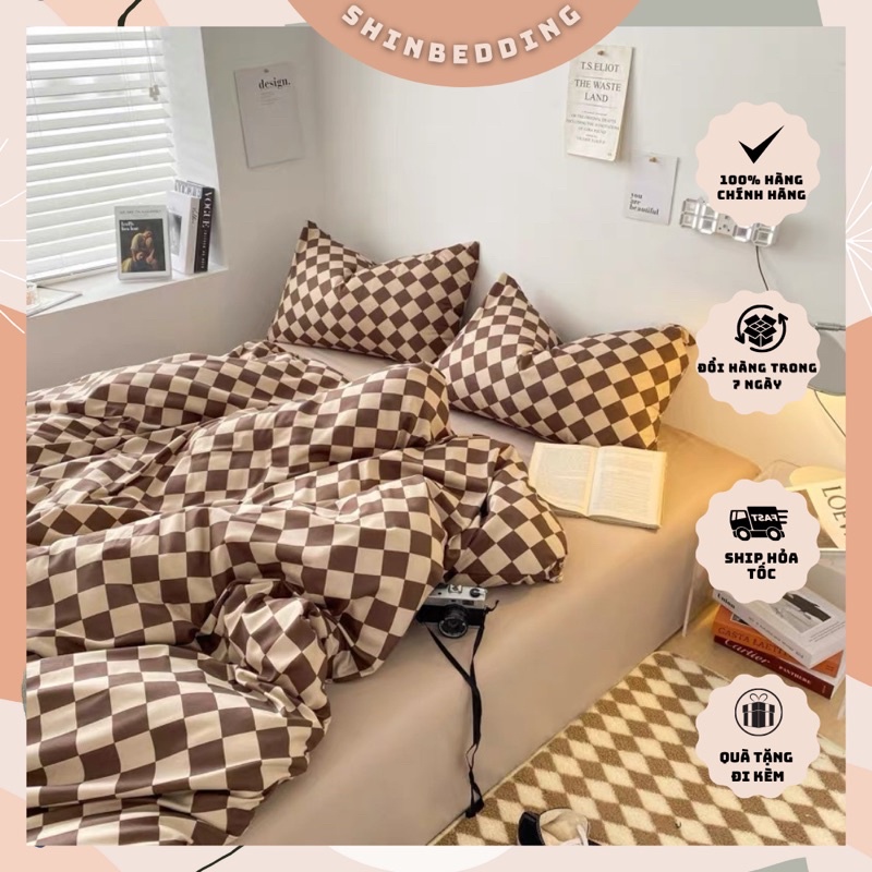 Set Bộ Vỏ Chăn Ga Cotton Poly Tone Màu Nâu - Be Mới Nhất Tại Shinbedding
