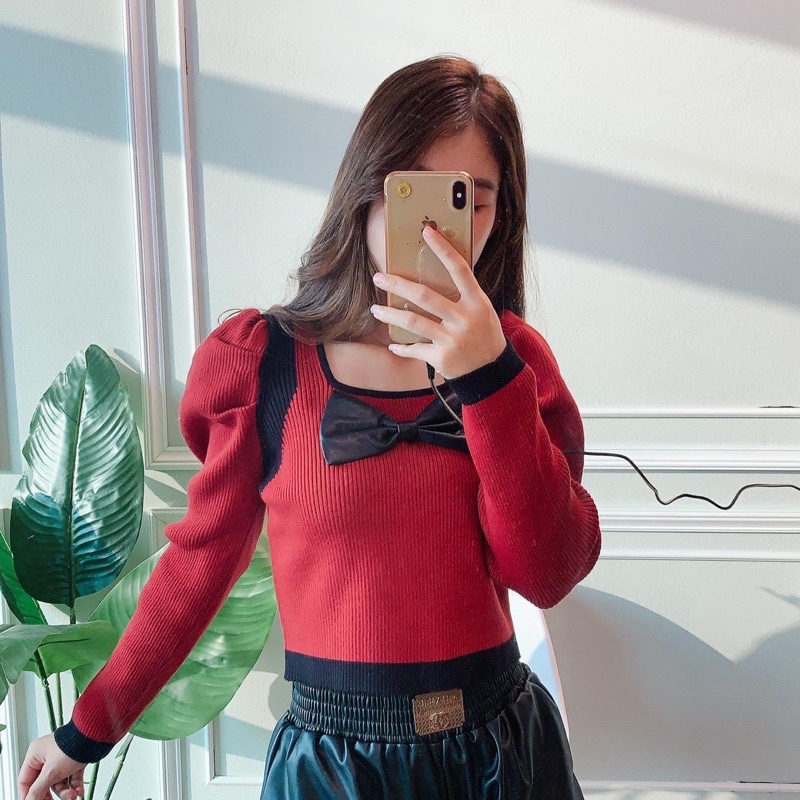 áo len nơ điệu | BigBuy360 - bigbuy360.vn