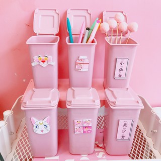 Thùng Rác Mini Dễ Thương Phong Cách Hàn Quốc