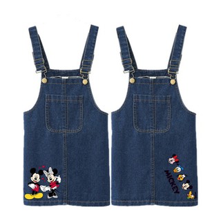 Đầm Yếm Denim Dáng Rộng Thời Trang Xinh Xắn Dành Cho Bé Gái 2-10 Tuổi