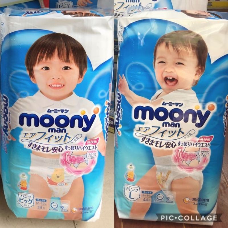 FREESHIP/Bỉm - Tã quần Moony bé gái size XL 38 miếng (12 - 17kg)/NGẮM LÀ YÊU