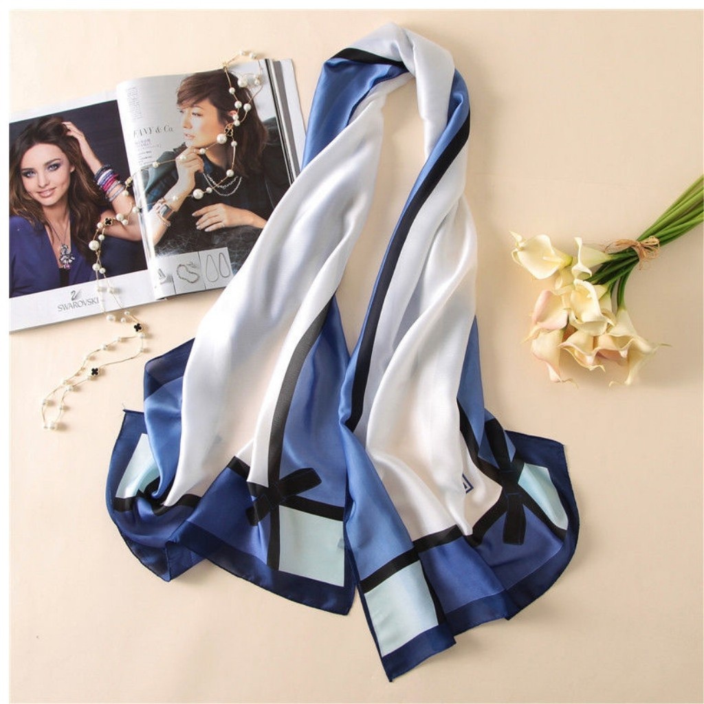 Khăn lụa cao cấp thời trang mẫu mới nhất năm 2020 kích thước 80x190cm