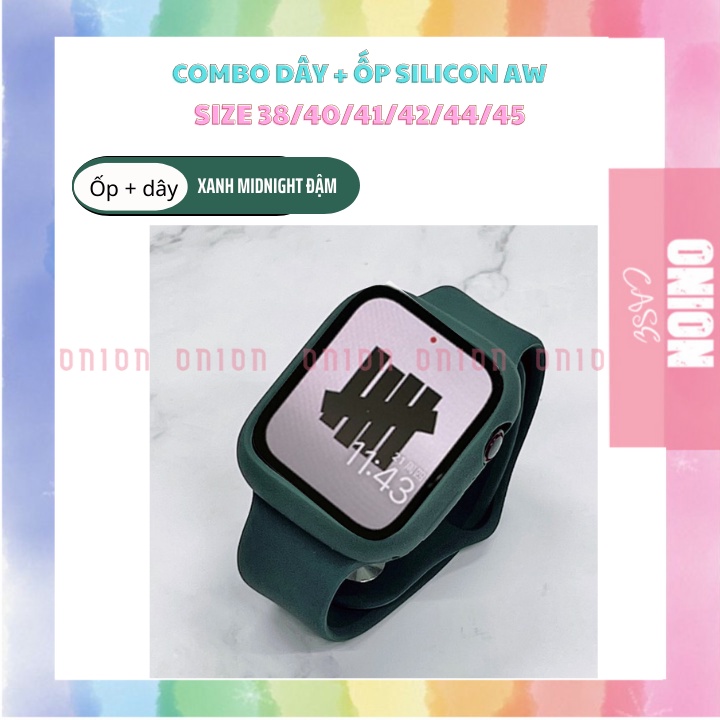 Ốp silicon và dây cao su cho đồng hồ thông minh APW size 38mm 40mm 41mm 42mm 44mm 45mm seri 1 2 3 4 5 6 7