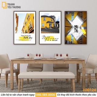 [HOT] Bộ 3 Tranh Treo Tường Chủ Đề Phong Cảnh _ Phong cách hiện đại _ Kích thước 40x60cmx3 (Phần 3)