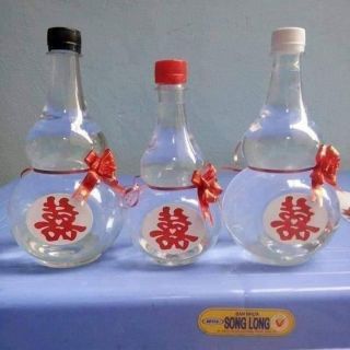 Set 10 chai hồ lô loại 850ml tặng kèm lơ và chữ hỉ
