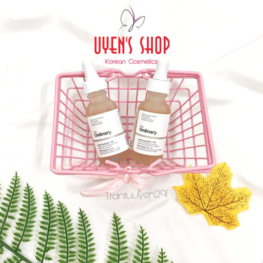 (Bill Hàn/Canada) Tinh chất tẩy tế bào chết, cấp ẩm, sáng da The Ordinary Lactic Acid 5%/ 10% + Ha 30ml