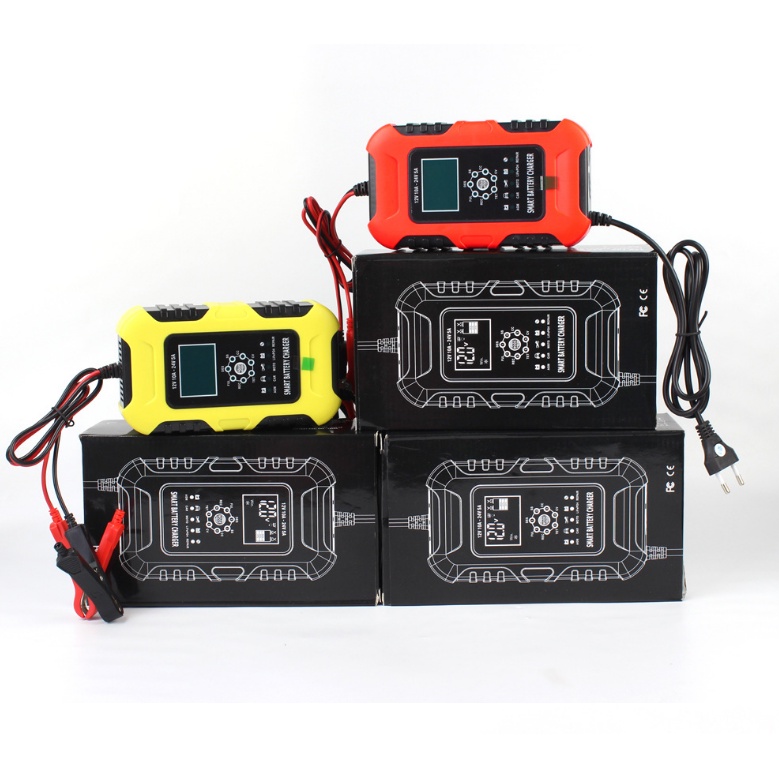 Sạc bình ắc quy 12V 24V 10A Foxsur 150AH sạc pin sắt LiFeP04 cho ô tô xe máy các loại khô mước chống phồng bảo vệ ắc quy