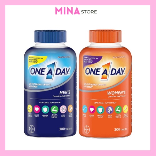 Vitamin tổng hợp cho nữ cho nam one a day 300 viên/lọ MINA STORE
