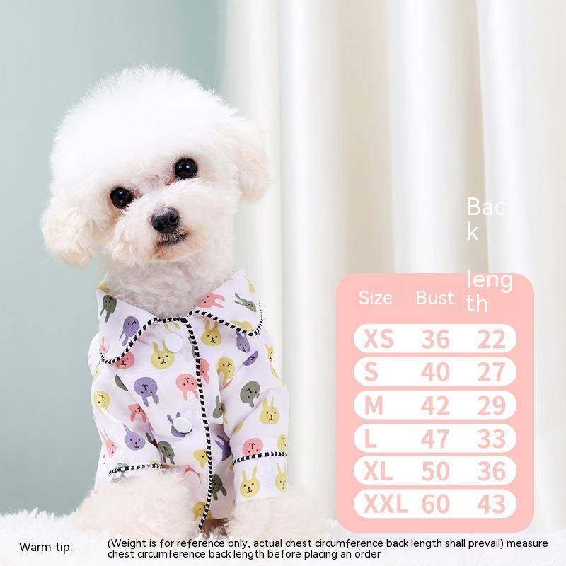 Bộ Đồ Ngủ Pijama Phong Cách Pháp Nhỏ Thoải Mái Cho Thú Cưng