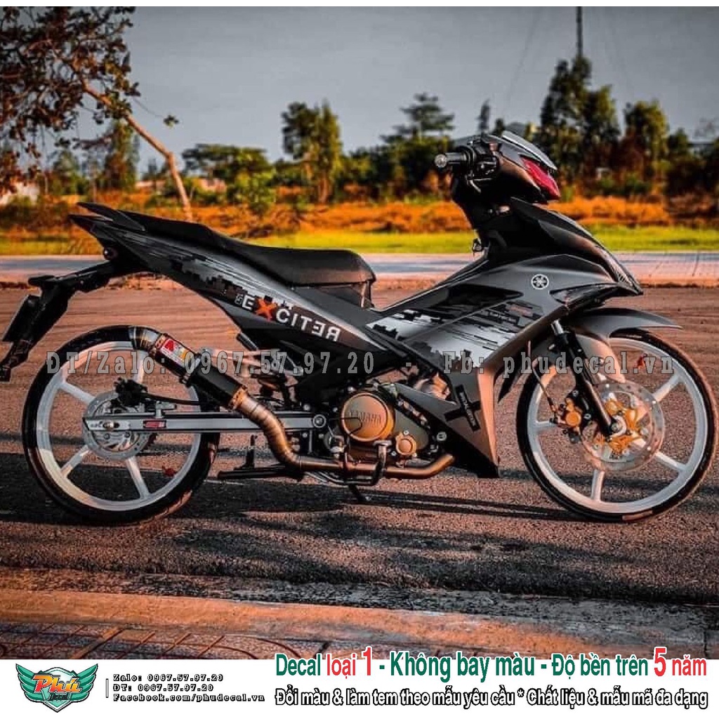 Tem rời xe Exciter 150 City Xám đen (A)