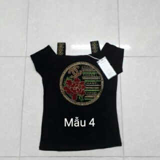Áo trễ vai đính đá