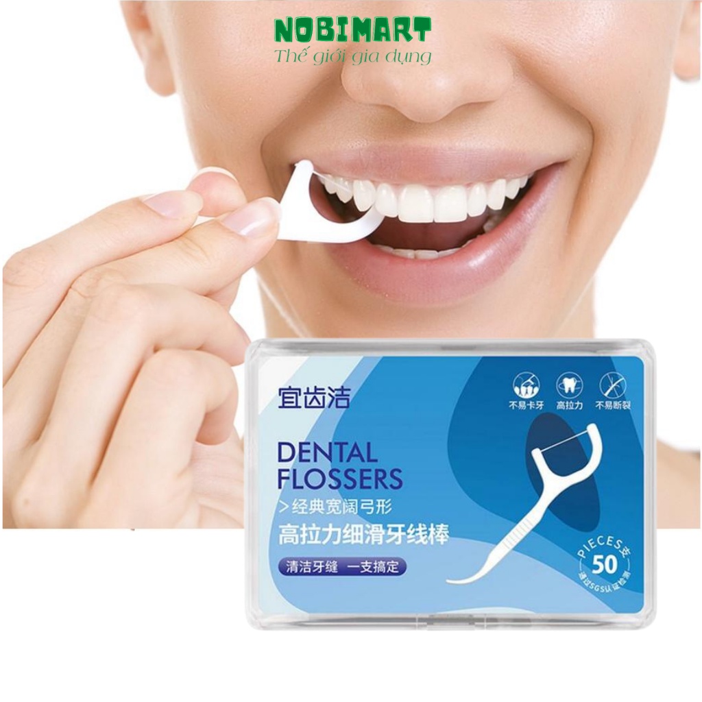 Tăm chỉ nha khoa Dental Floss tăm nhựa xỉa răng loại tốt Nhật Bản