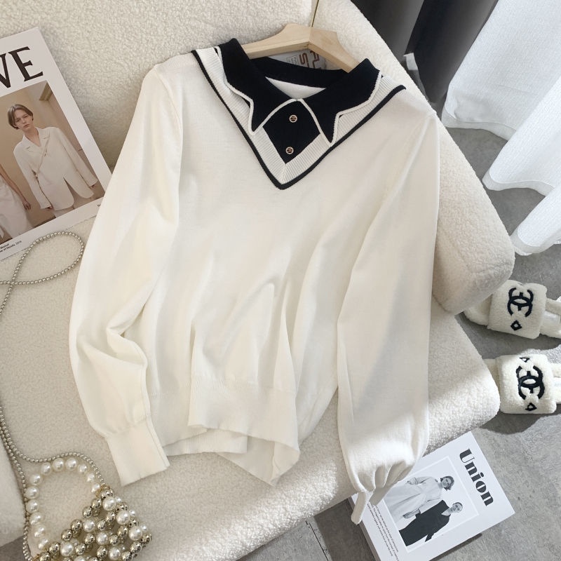 Áo sweater Giả Hai Lớp Dáng Ôm Thời Trang Mùa Thu Cho Nữ