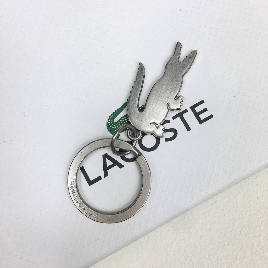 Lacoste Short Wallet Card Holder Package Wallets Leather Coin Purse Poch Bag with Keychain