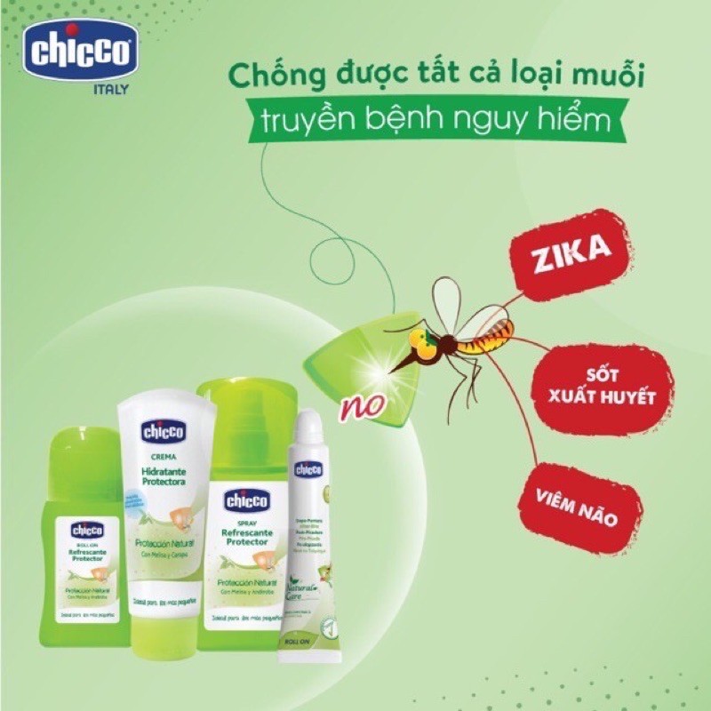 Lăn Trị Muỗi Đốt, Côn Trùng Cắn Chicco Nhập Khẩu Ý