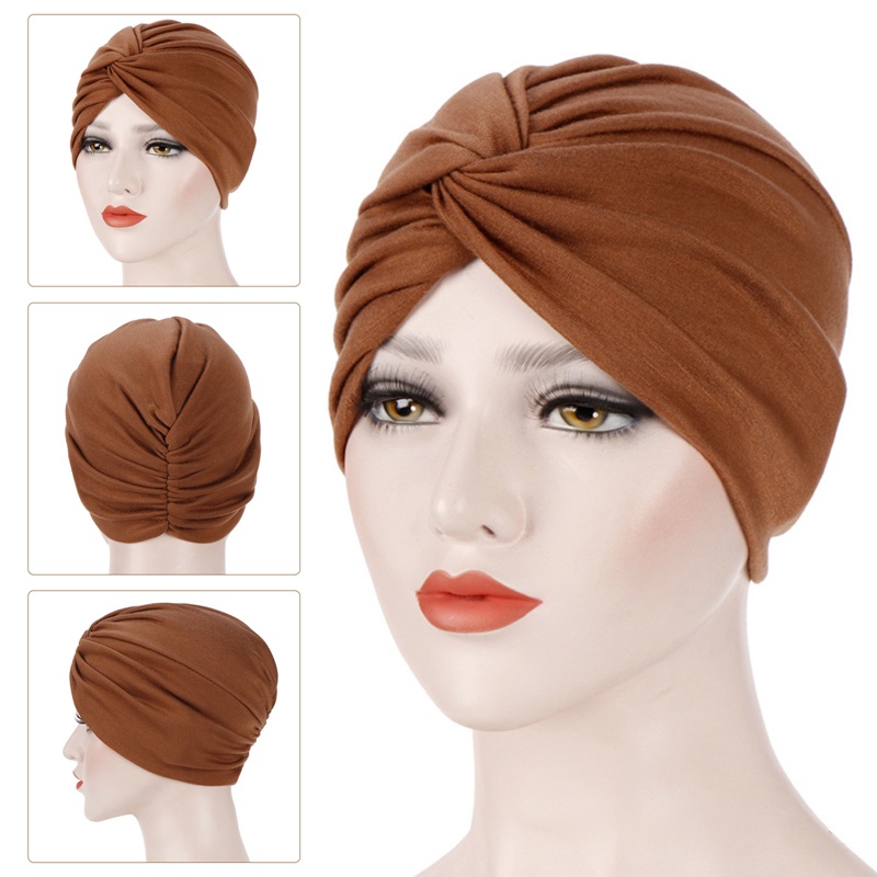 Mũ Turban Đan Chéo Phong Cách Hồi Giáo Thời Trang Cho Nữ