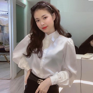 Áo sơ mi nữ vải lụa chất đẹp, Áo sơ mi công sơ nữ  a10