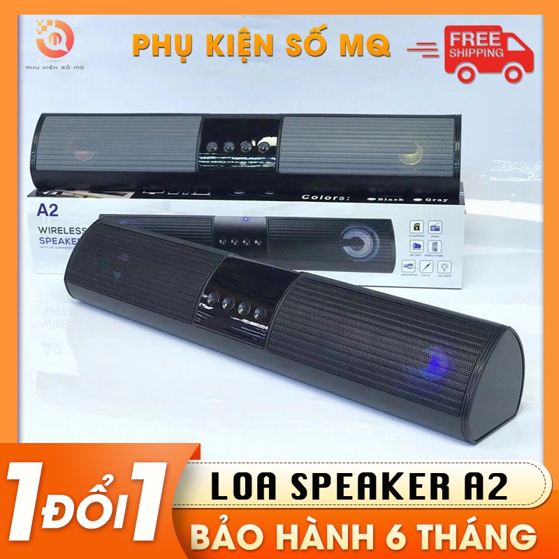 Loa Bluetooth Speaker A2/Loa Tam Giác Dáng Dài, 2 Loa Âm Thanh Cực Đỉnh_Bass Treble Rõ Ràng_Hỗ Trợ Thẻ Nhớ, Đài FM, USB