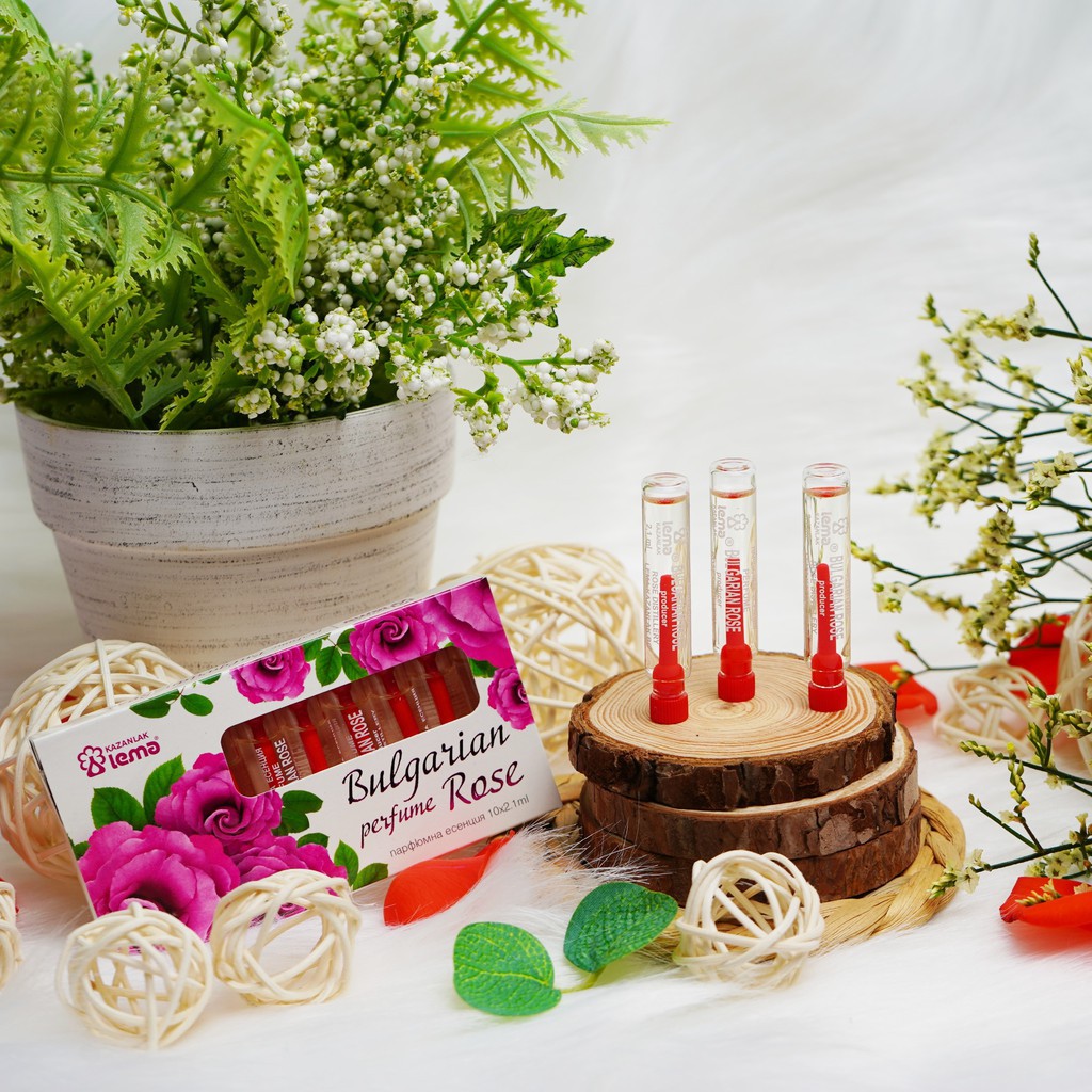 HÀNG NHẬP KHẨU -  Nước hoa tinh dầu hoa hồng Bulgaria thương hiệu Lema, Nước hoa chính hãng set 10 lọ, hương hồng tươi n | Thế Giới Skin Care