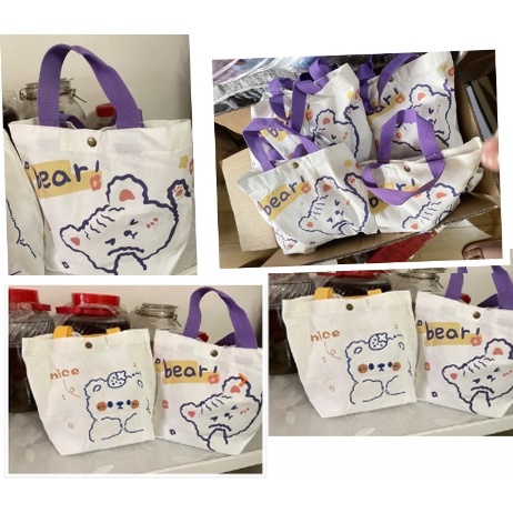 Túi tote thỏ gấu TXV12 bao đeo chéo