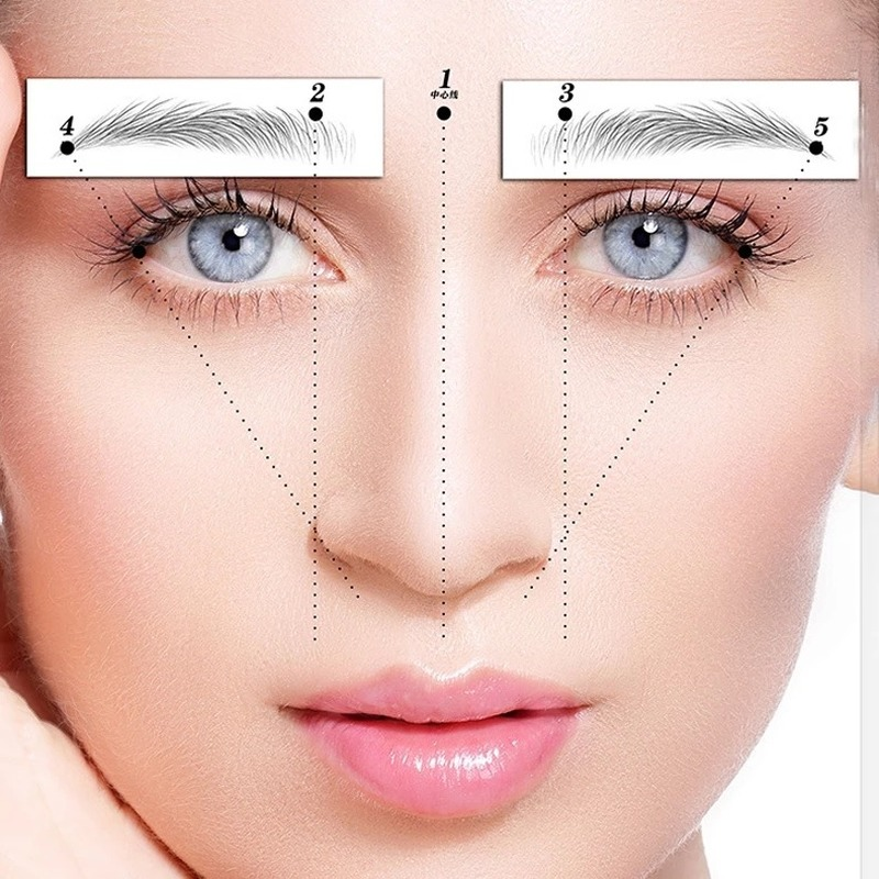 [Hàng mới về] Cặp miếng dán lông mày giả 4d tự nhiên lâu trôi chống thấm nước