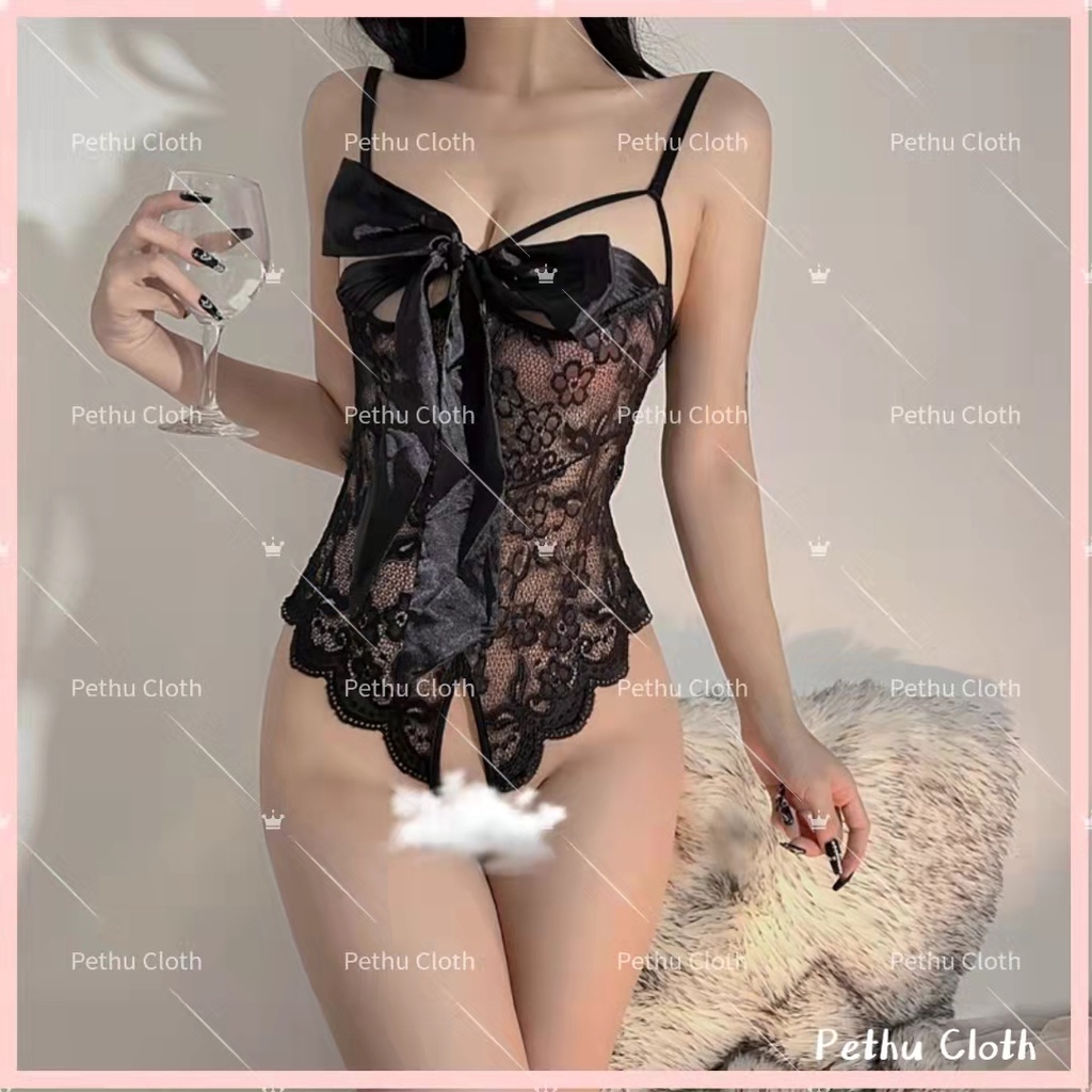（Q1,HCM）Đồ Ngủ Sexy ren nữBodysuit 2 dây ren coset gợi cảm Nội Y 40-58kg--008