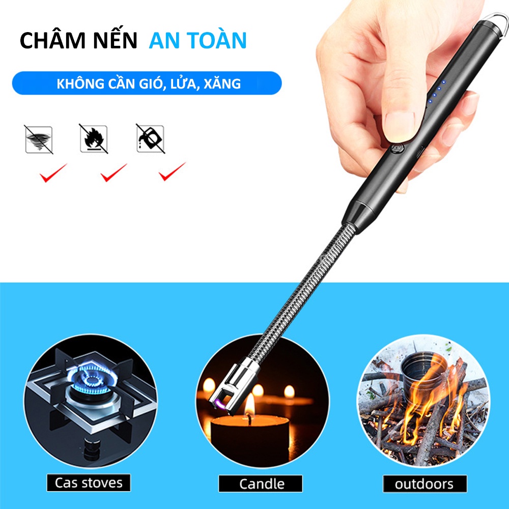 Dụng Cụ Thắp Nến Thơm Xoay 360 Độ Tiện Lợi Sạc Bằng USB Nhiều Mẫu Được Chọn Màu CN2