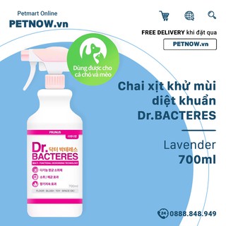 Chai xịt khử mùi diệt khuẩn dr.bacteres 700ml - lavender