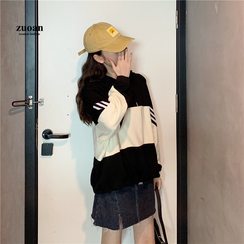 SUXI Áo Hoodie Dáng Rộng Thời Trang Phong Cách Hàn Quốc Cho Nữ