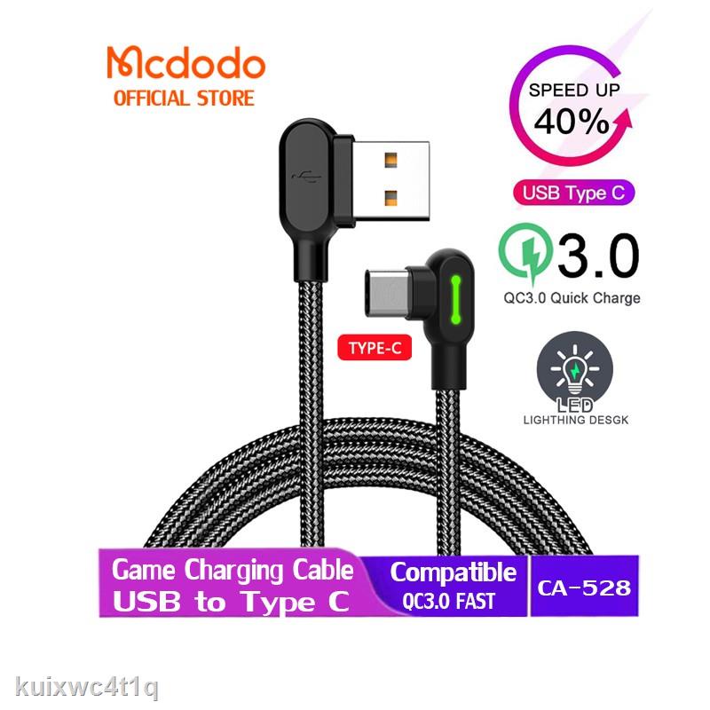 Hàng Mới Cáp Sạc Nhanh Mcdodo Bẻ Góc 90 Độ Cổng iPhone / Micro Usb / Type-C USB Cho iPhone Android Dài 0.5M