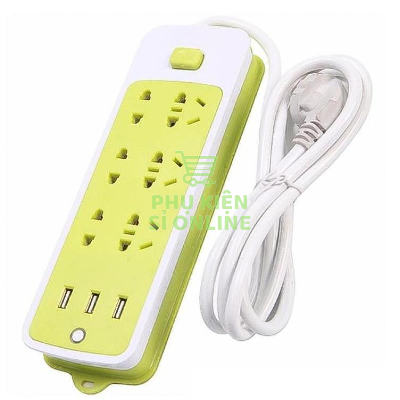 Ổ điện 6 phích cắm 3 cổng usb tiện ích an toàn Store4girls