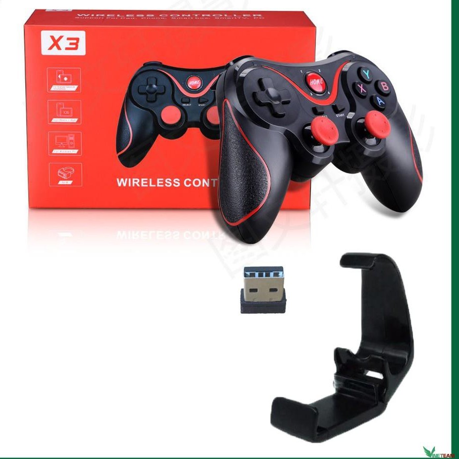 Tay cầm chơi game bluetooth X3 - T3- đế kẹp điện thoại và usb chơi trên PC | BigBuy360 - bigbuy360.vn