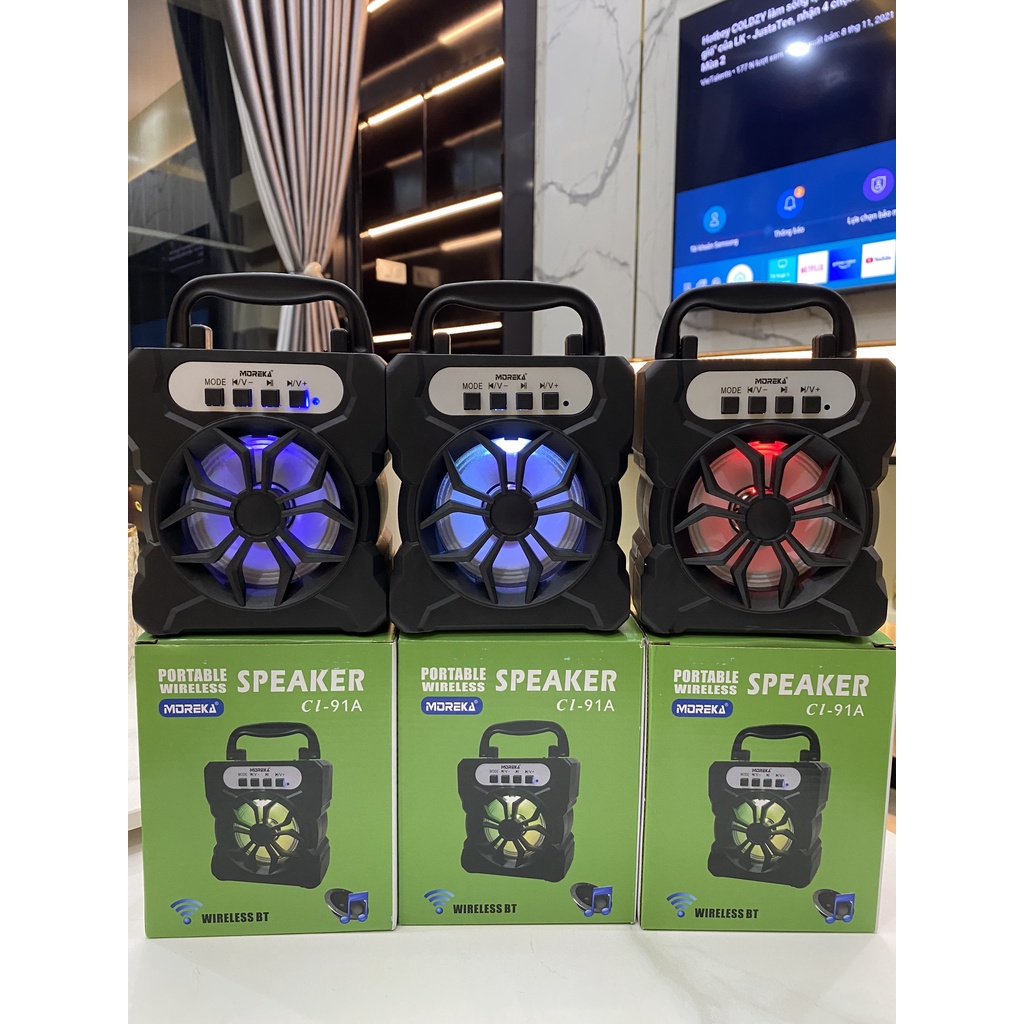 Loa Nghe Nhạc Bluetooth CL 91A, Speaker Mini Không Dây Di Động BLT LED Bas Trầm T&T