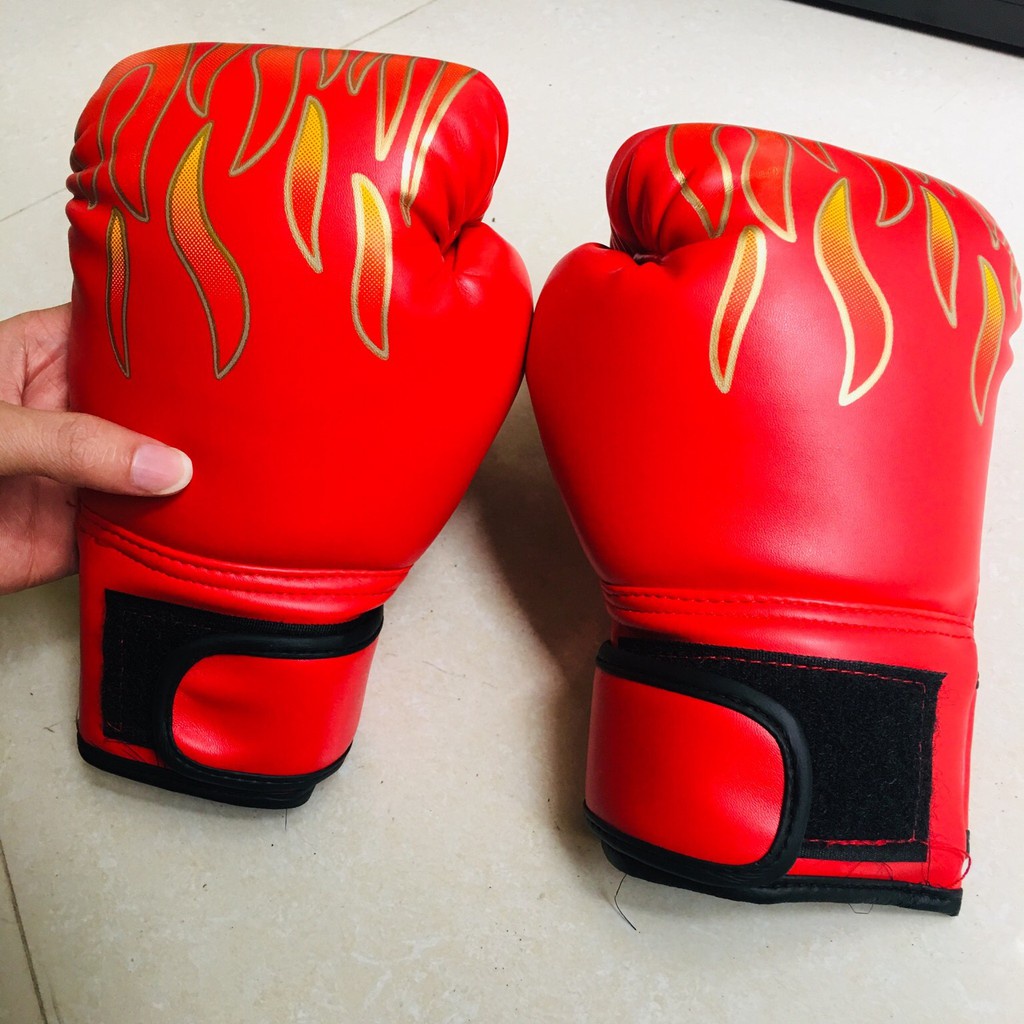 găng tay đấm bốc boxing rồng lửa zooboo thế hệ 4.0 - Thiết kế mới, ưu việt, bền bỉ hơn tặng băng đa 3m