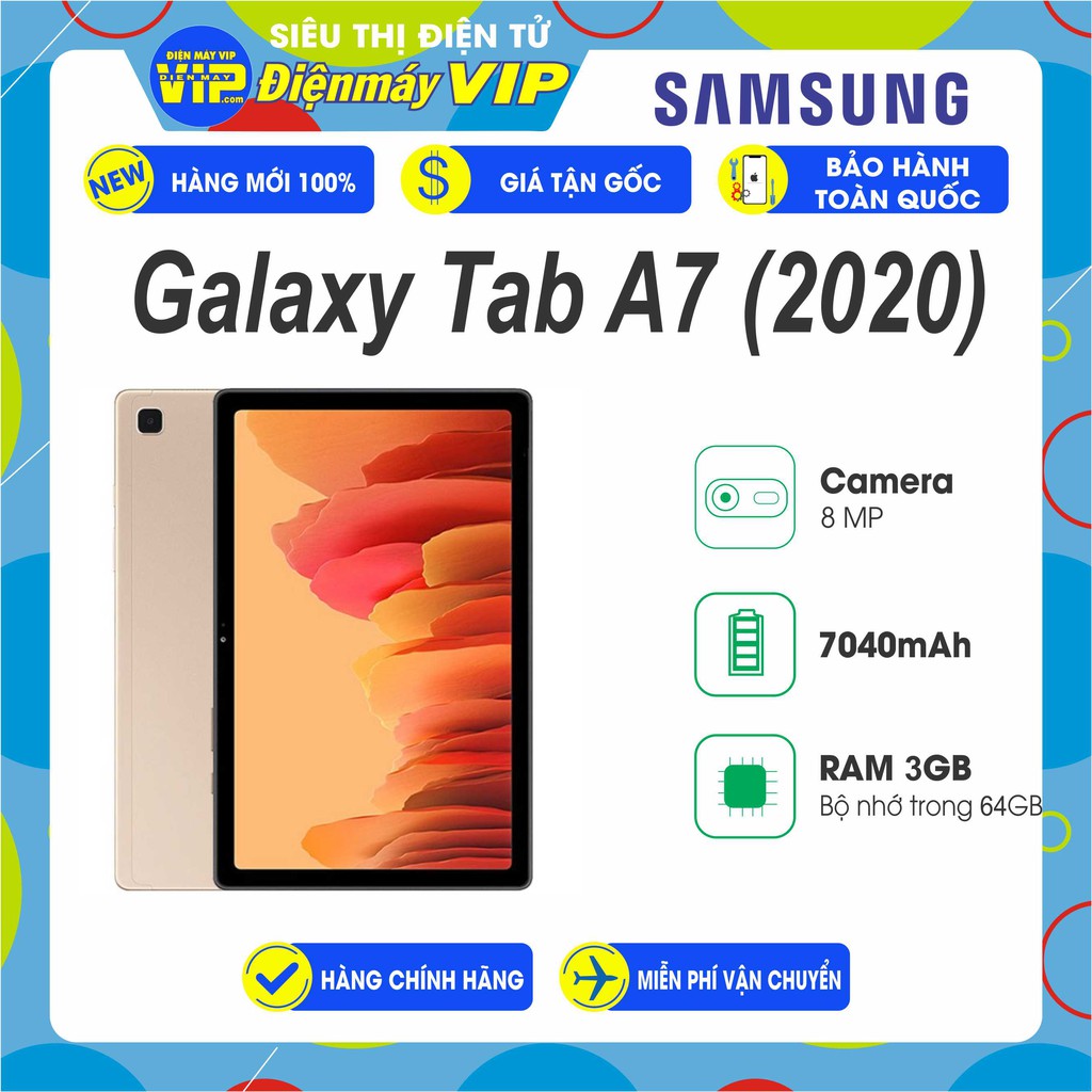 Máy Tính Bảng Samsung Galaxy Tab A (2020) Hàng Chính Hãng Mới 100% - BH 12 tháng Toàn Quốc
