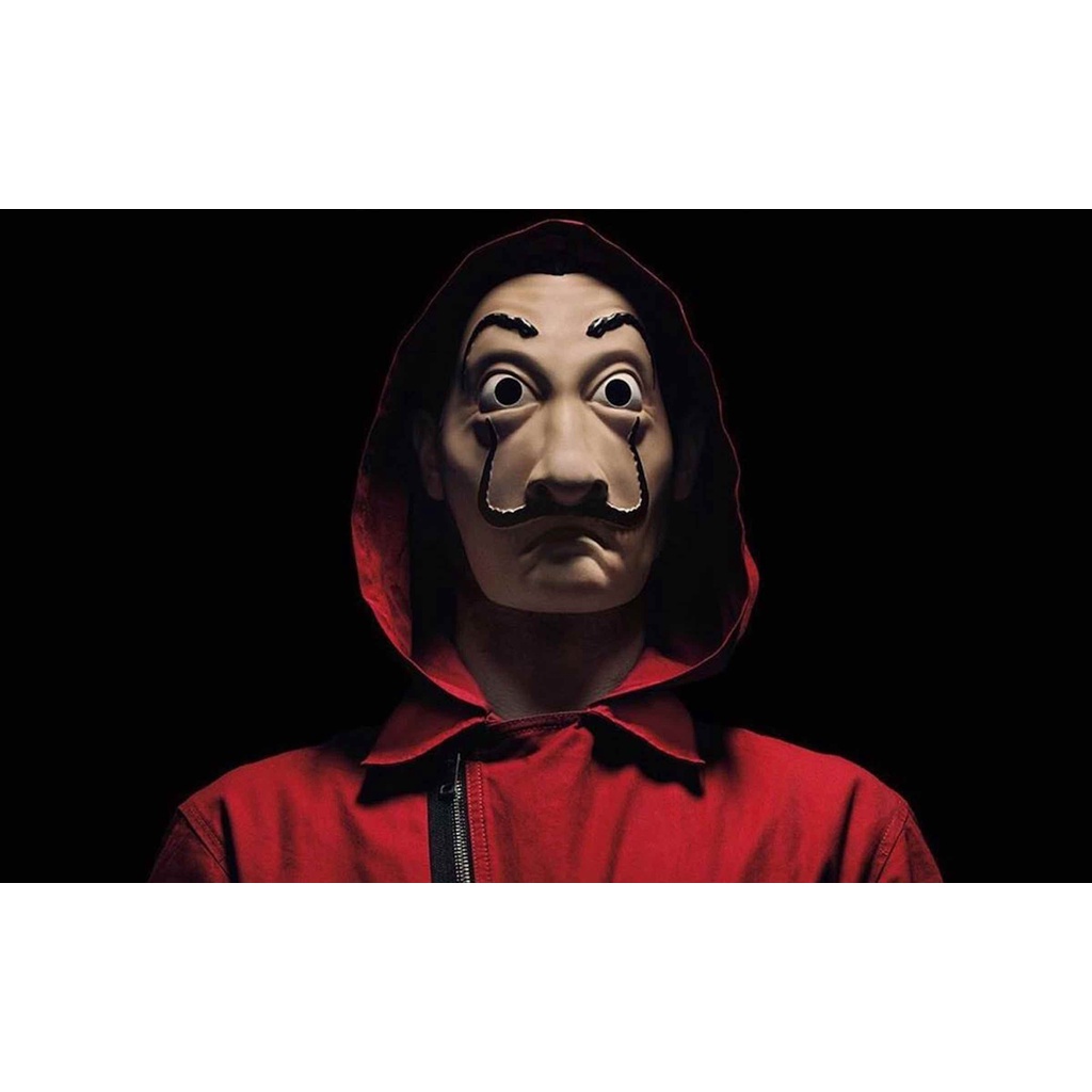 Mặt nạ Money Heist cosplay Halloween giống phim 100%, chất liệu nhựa cứng chắc chắn | BigBuy360 - bigbuy360.vn