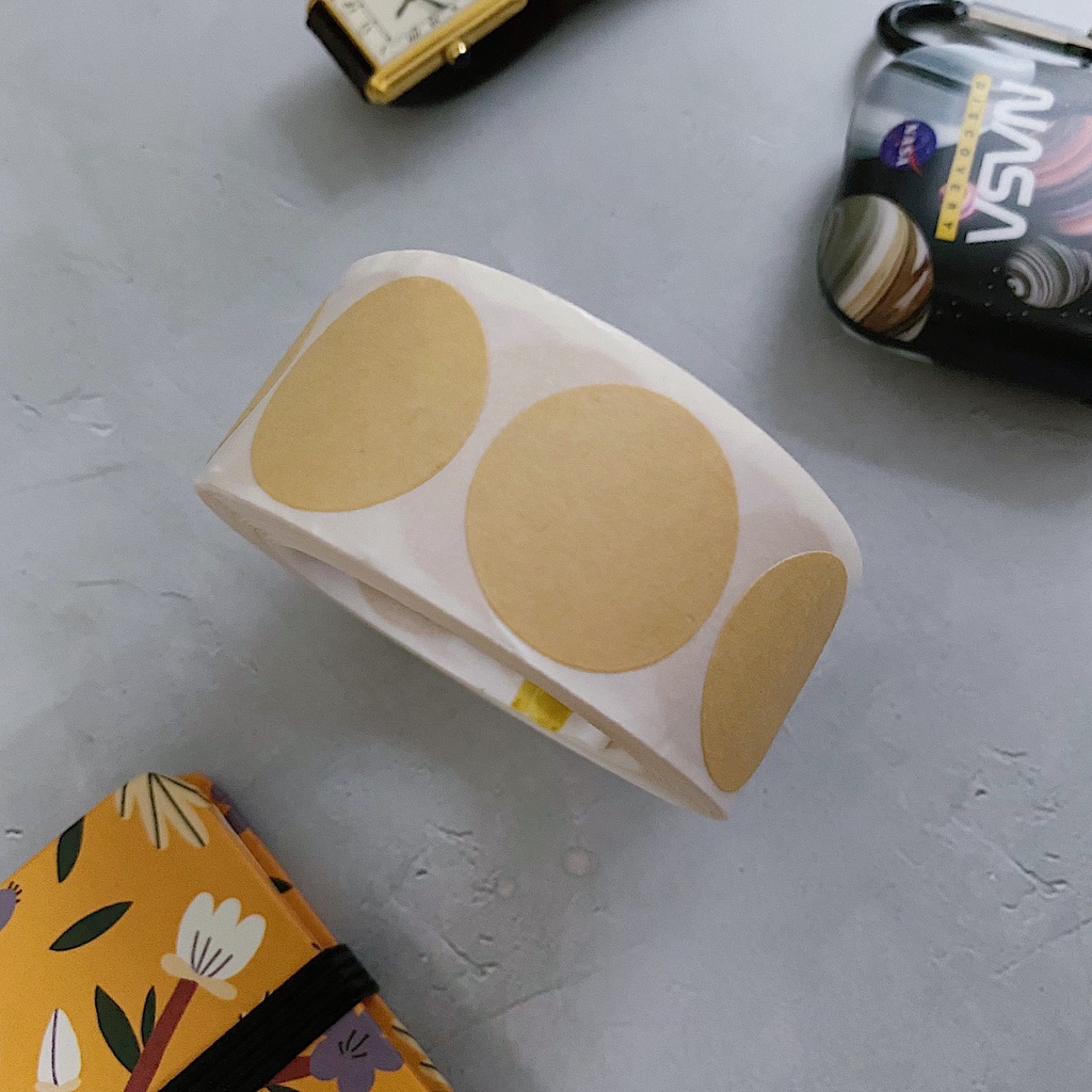 20- 500 nhãn dán Sticker tròn trơn hoặc trái tim size 2.5cm. Chỉ việc gỡ ra dán. thích hợp để làm đồ handmade