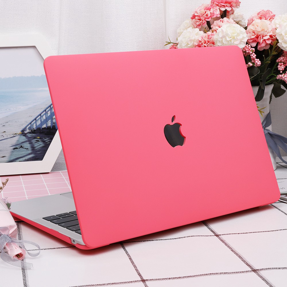 Vỏ laptop nhựa cứng màu hồng kem kèm vỏ bàn phím bảo vệ cho Macbook Air 13 Mac Pro 13 15 11 A1465 A1370 A1534 A1369 A1466 A1932 1706 A1989 A2159 A1708 A1425 A1502 A1278 A1398 A1707