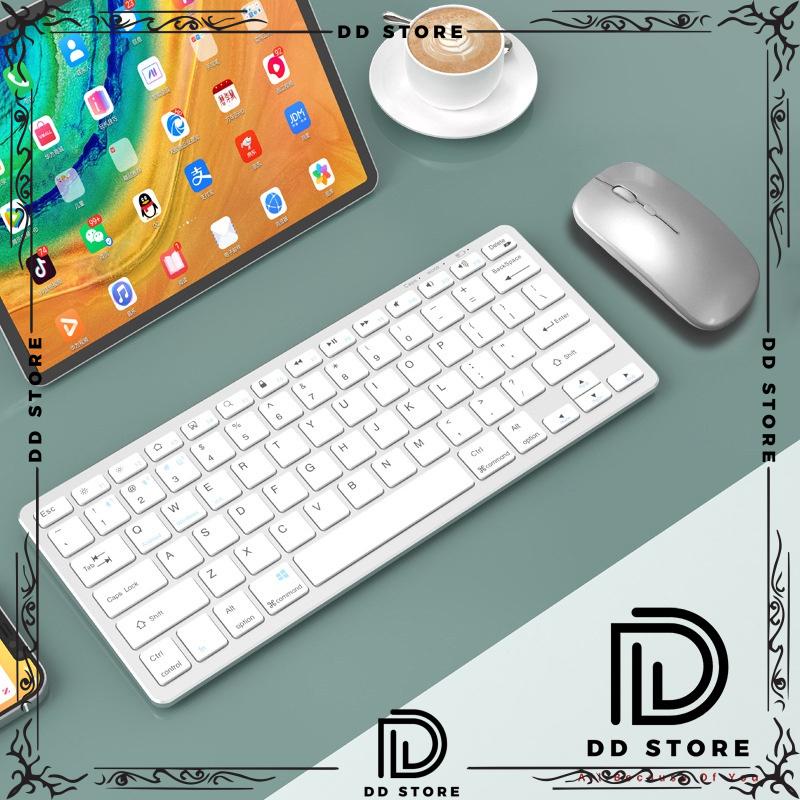 Bộ Bàn phím chuột không dây mini WLK616 - pin sạc - đa kết nối bluetooth 5.0 + 3.0 + Usb wireless 2.4G
