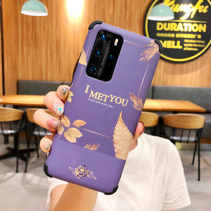 Ốp Lưng Họa Tiết Hoa Lá Tím 3c Cho Huawei Y9 Prime 2019 Y8P 2020 Y7P Y6P Y5P 2020 Nova 7i Nova 6se P20 Lite P30 Lite P40 Pro | BigBuy360 - bigbuy360.vn