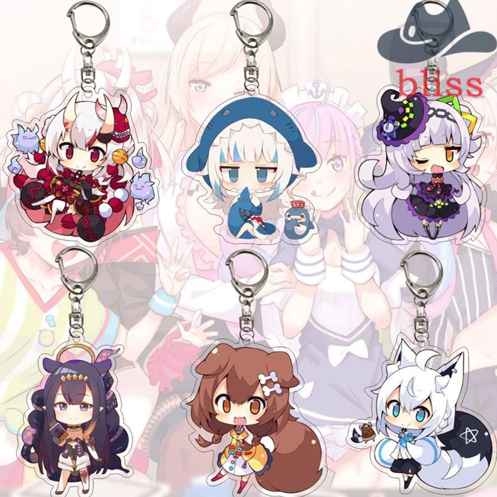 Móc Chìa Khóa Bằng Acrylic In Hình Nhân Vật Anime Gawr Gura Dễ Thương