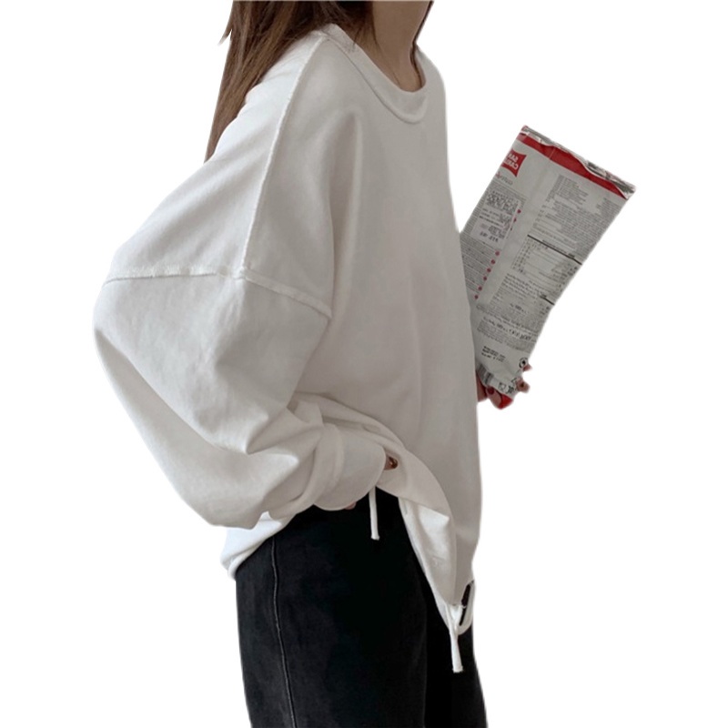 Áo Sweater Tay Dài Cổ Tròn Kiểu Dáng Đơn Giản Nhiều Màu Tùy Chọn Cho Nữ | BigBuy360 - bigbuy360.vn