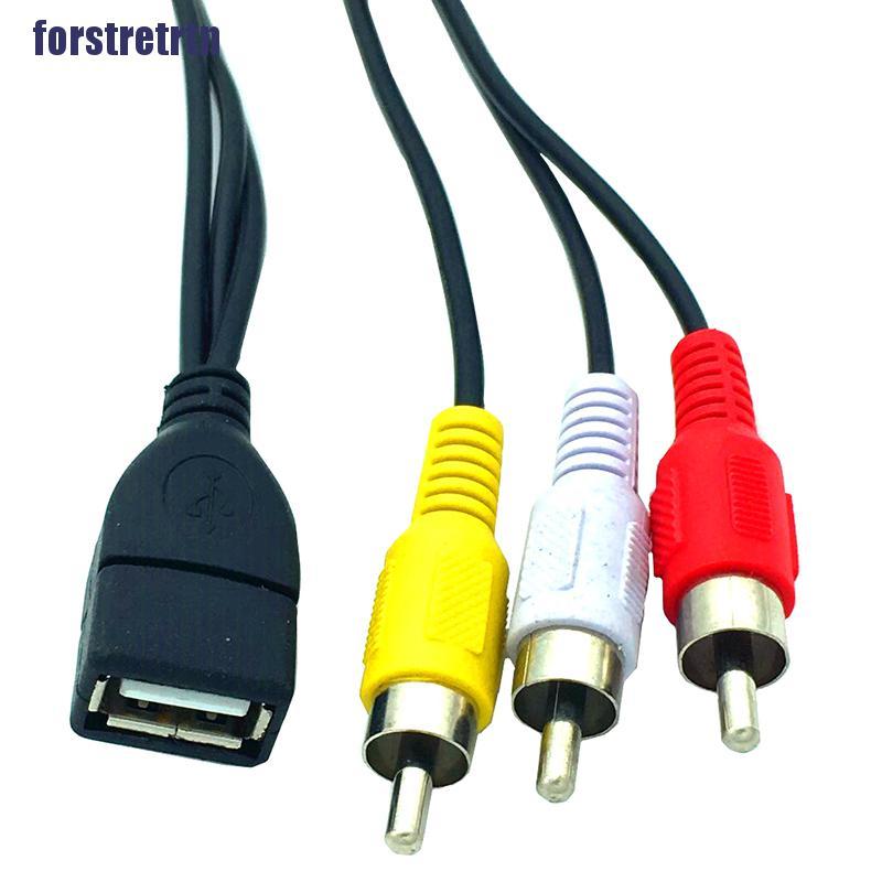 Giắc Chuyển Đổi Từ 5 Feett / 1.5m Usb 2.0 Female Sang 3 Rca Male Video A / V